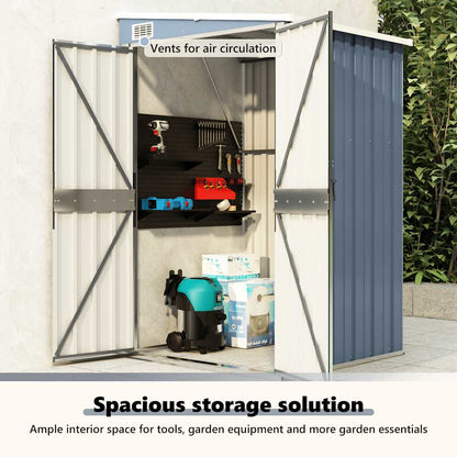 Abrigo suspenso p/ jardim 118x100x178 cm aço galvaniz. cinzento