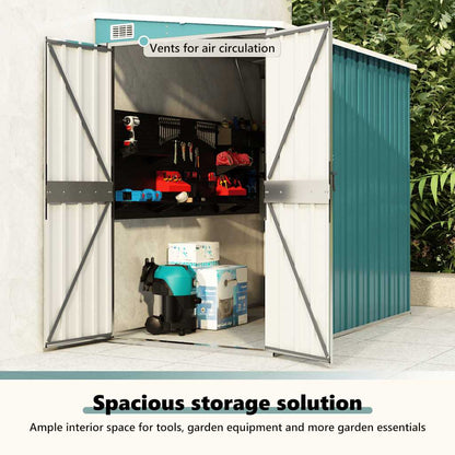 Abrigo suspenso p/ jardim 118x194x178 cm aço galvanizado verde