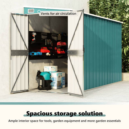 Abrigo suspenso p/ jardim 118x288x178 cm aço galvanizado verde