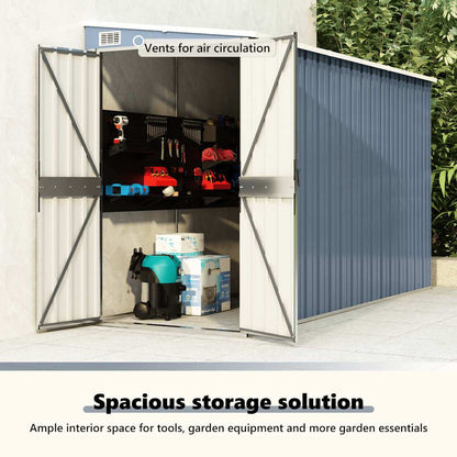 Abrigo suspenso p/ jardim 118x288x178 cm aço galvaniz. cinzento