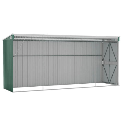 Abrigo suspenso p/ jardim 118x382x178 cm aço galvanizado verde