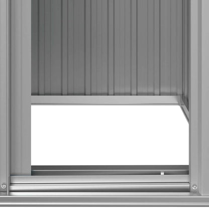 Abrigo de jardim 126x97,5x177 cm aço galvanizado cinzento