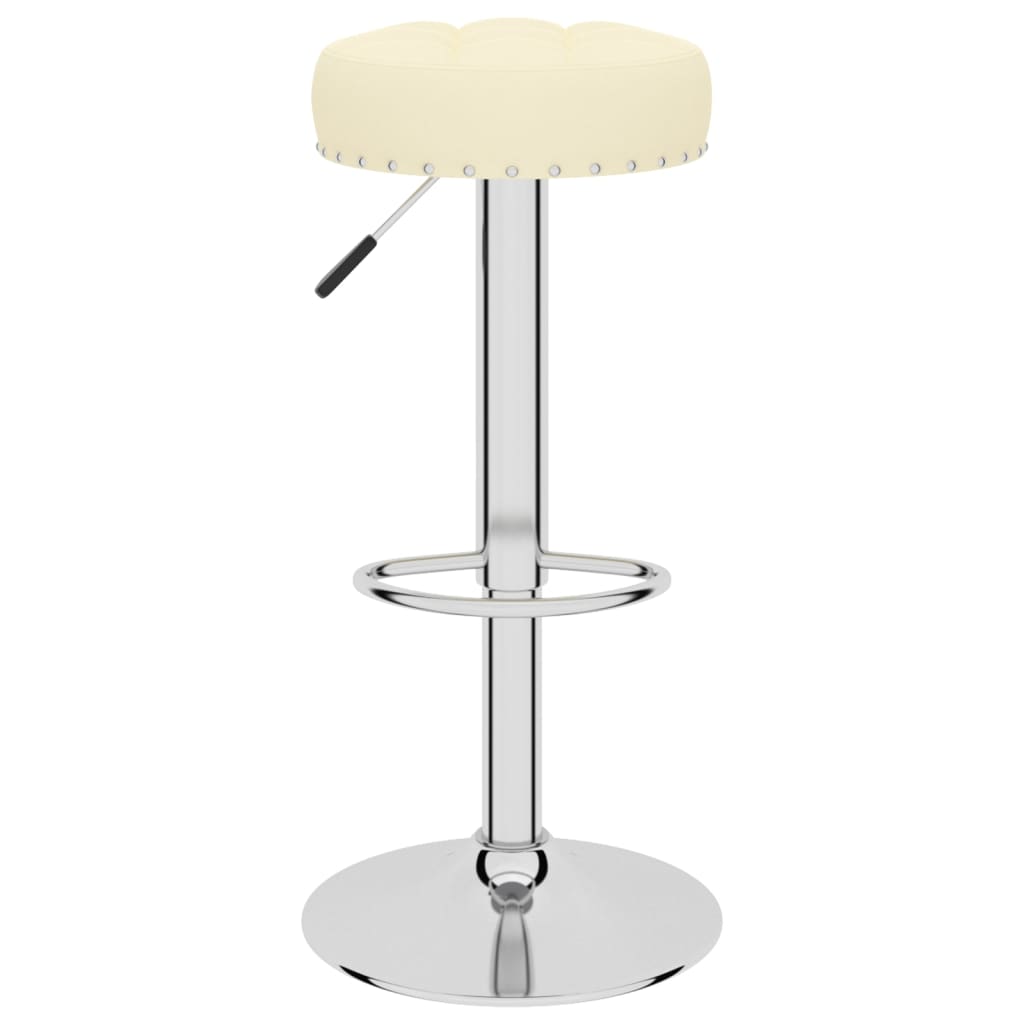 Bancos de bar 2 pcs tecido cor creme