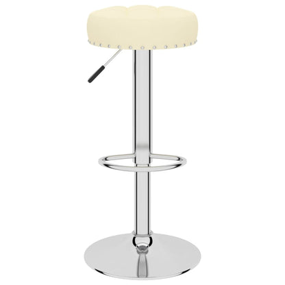 Bancos de bar 2 pcs tecido cor creme