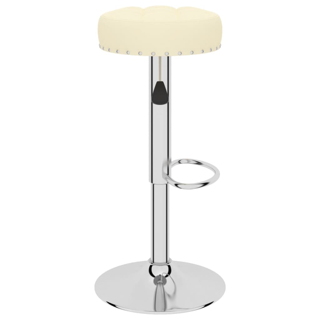 Bancos de bar 2 pcs tecido cor creme