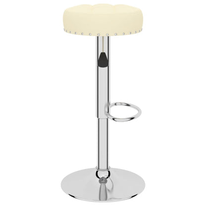 Bancos de bar 2 pcs tecido cor creme