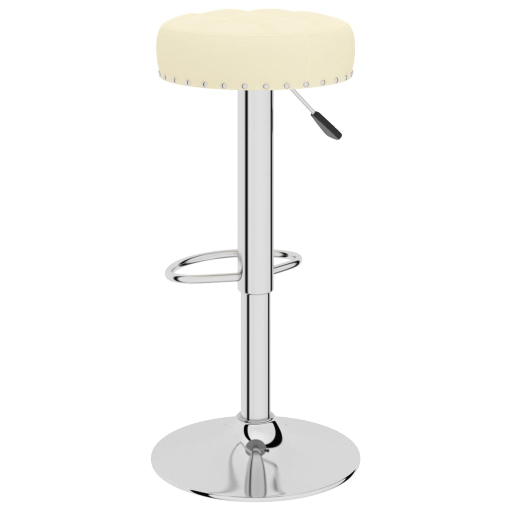 Bancos de bar 2 pcs tecido cor creme