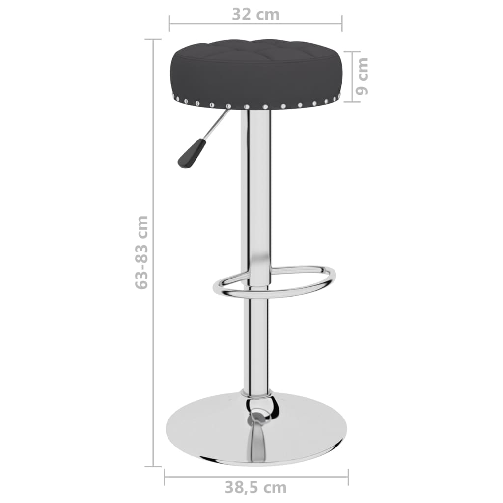 Bancos de bar 2 pcs tecido preto
