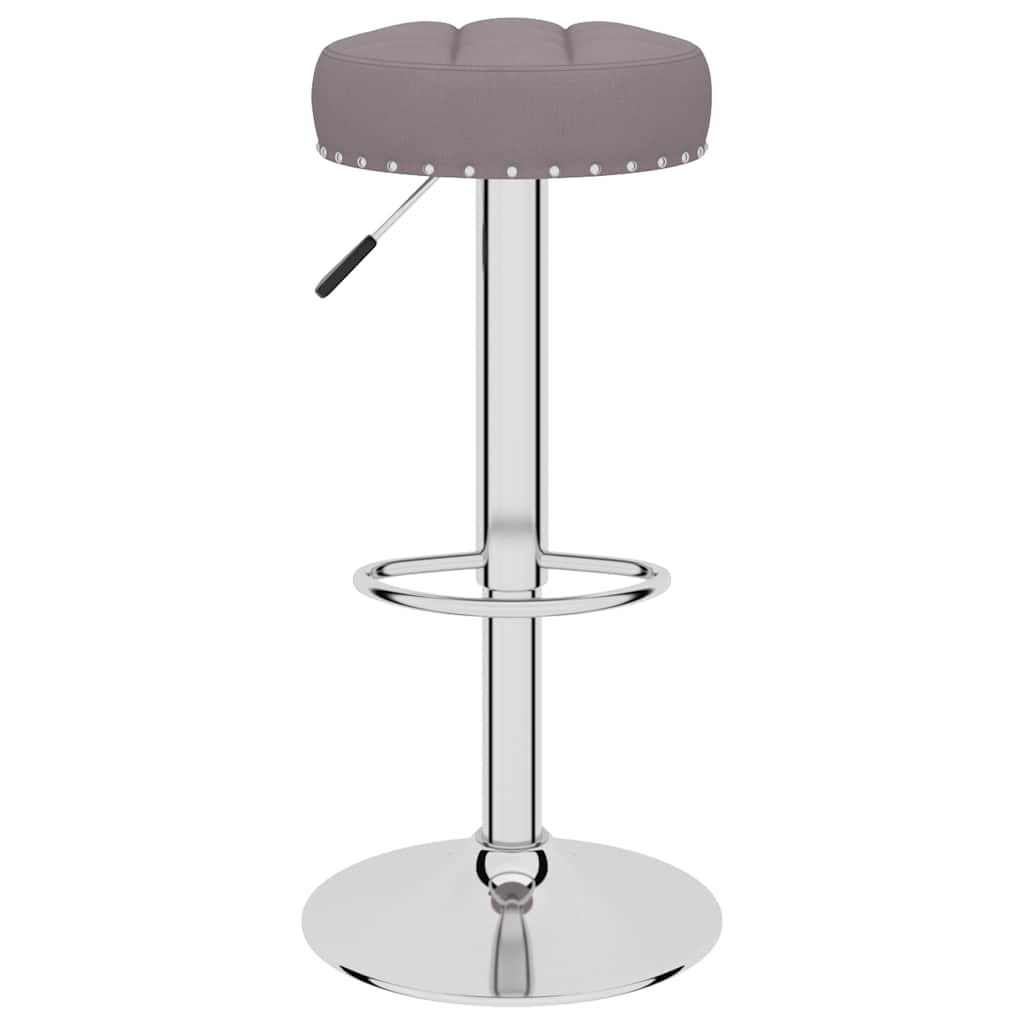 Bancos de bar 2 pcs tecido cinzento-acastanhado