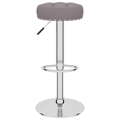 Bancos de bar 2 pcs tecido cinzento-acastanhado