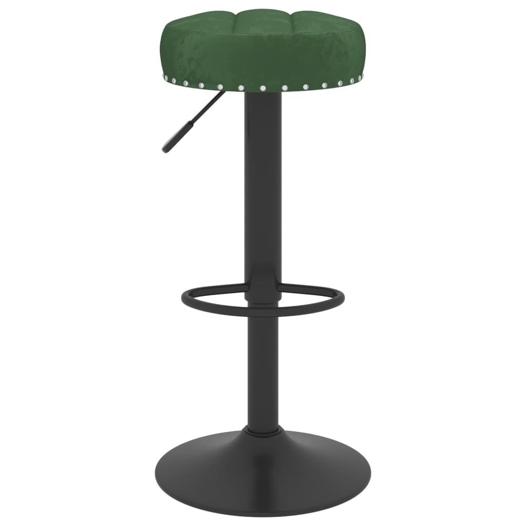 Bancos de bar 2 pcs veludo verde-escuro