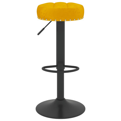 Bancos de bar 2 pcs veludo amarelo mostarda
