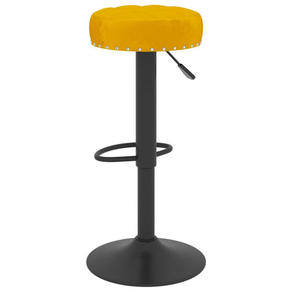Bancos de bar 2 pcs veludo amarelo mostarda
