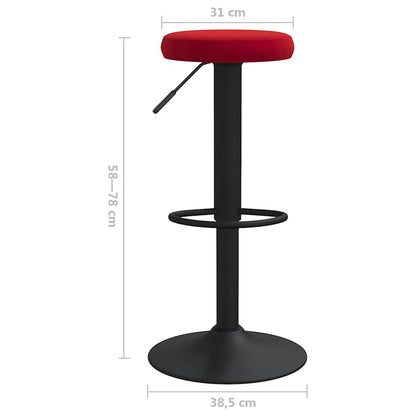 Bancos de bar 2 pcs veludo vermelho tinto