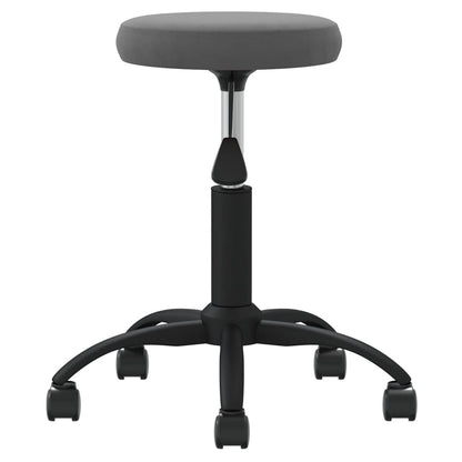Cadeira de escritório giratória veludo cinzento-escuro
