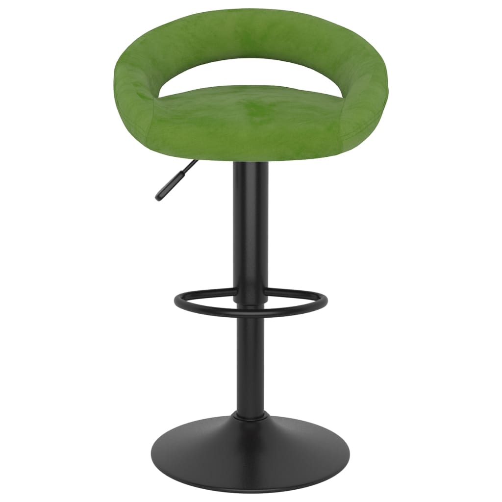 Bancos de bar 2 pcs veludo verde-claro