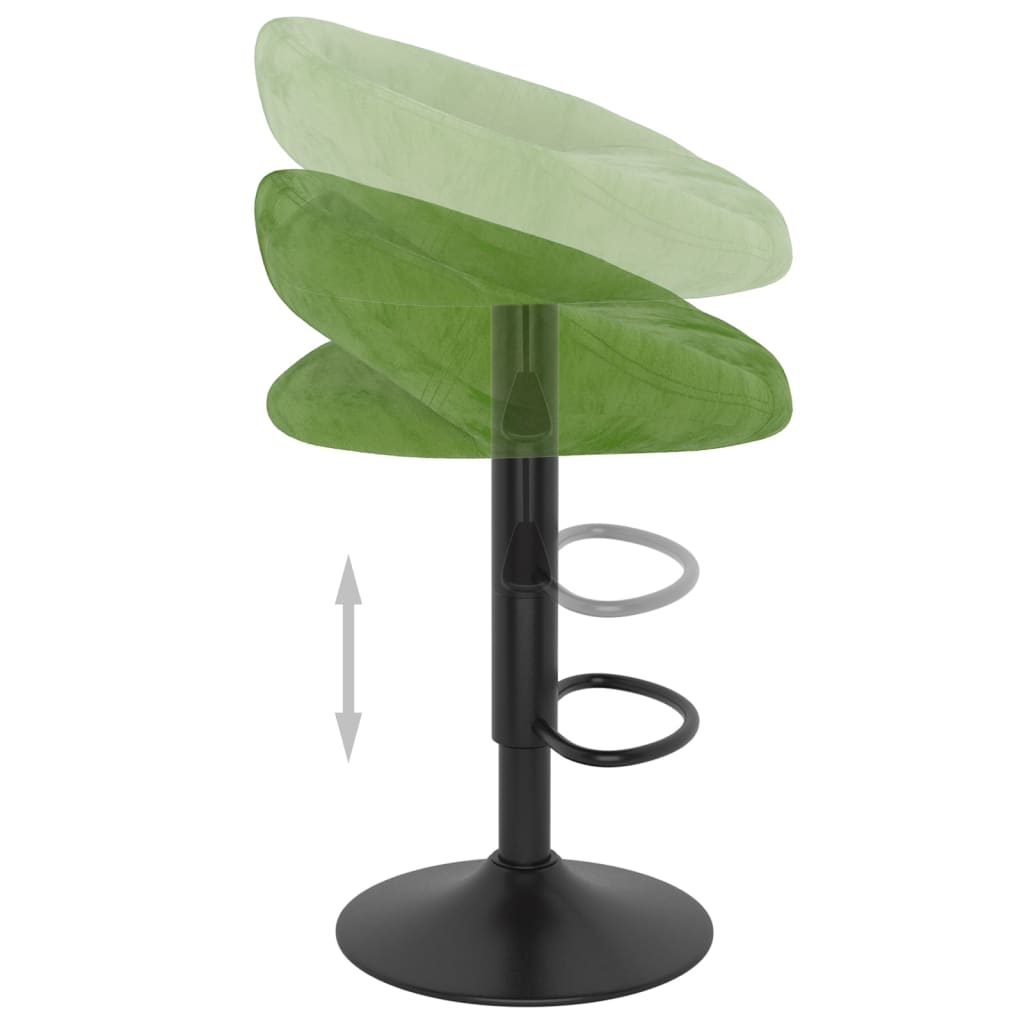 Bancos de bar 2 pcs veludo verde-claro