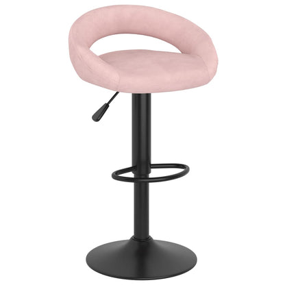 Bancos de bar 2 pcs veludo rosa
