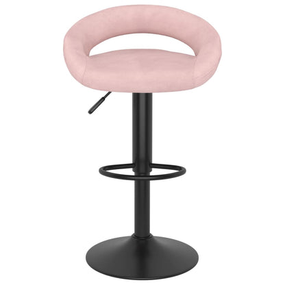 Bancos de bar 2 pcs veludo rosa
