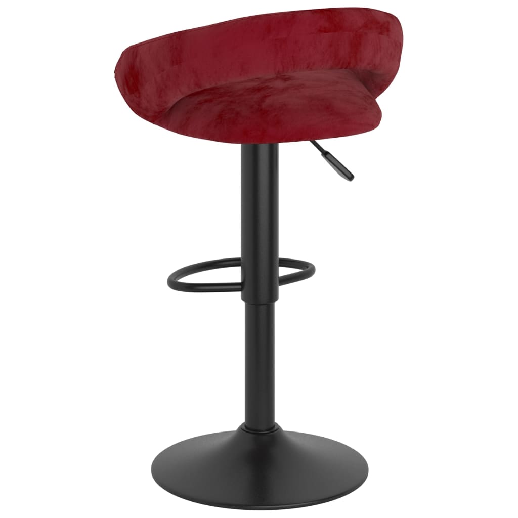 Bancos de bar 2 pcs veludo vermelho tinto