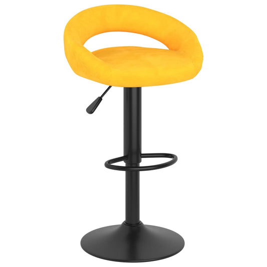 Bancos de bar 2 pcs veludo amarelo mostarda
