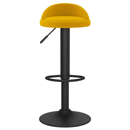 Banco de bar veludo amarelo