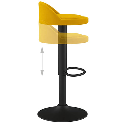 Banco de bar veludo amarelo
