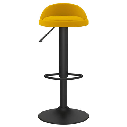 Bancos de bar 2 pcs veludo amarelo