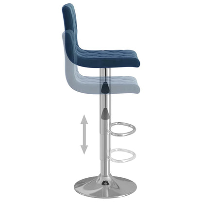 Bancos de bar 2 pcs veludo azul