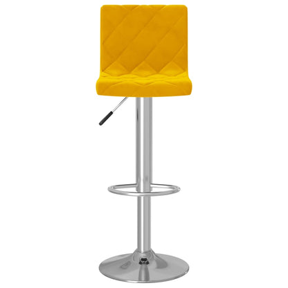 Bancos de bar 2 pcs veludo amarelo mostarda