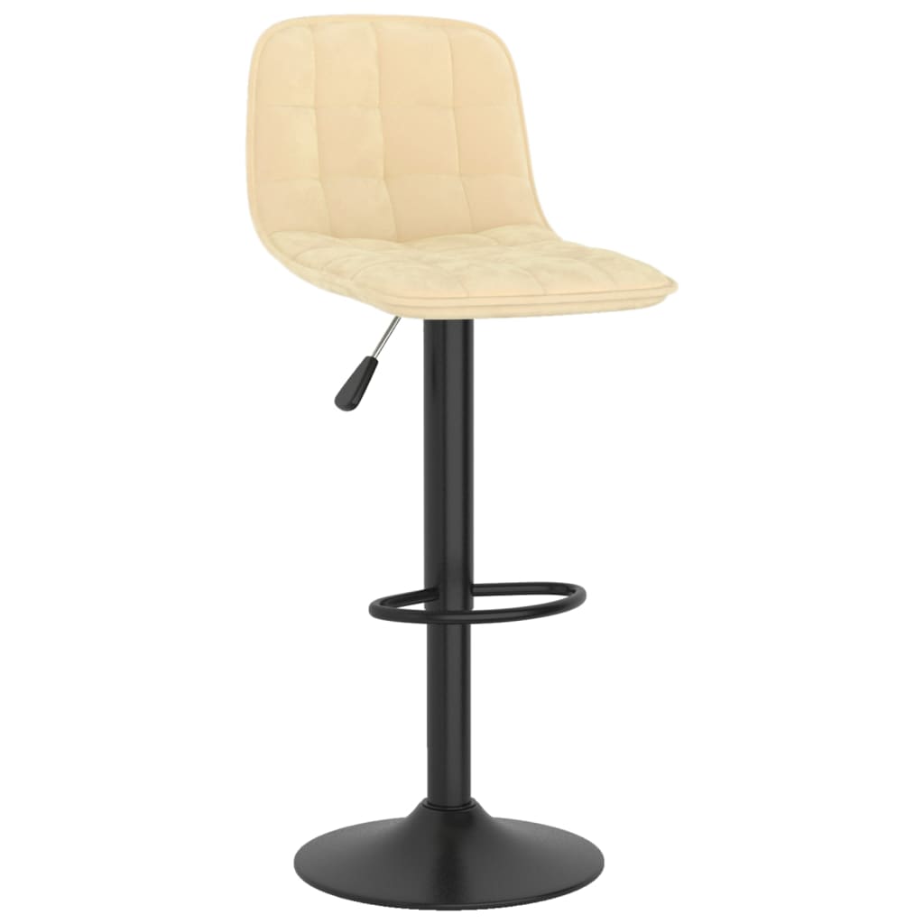 Bancos de bar 2 pcs veludo creme