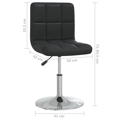 Cadeiras de jantar 2 pcs couro artificial preto