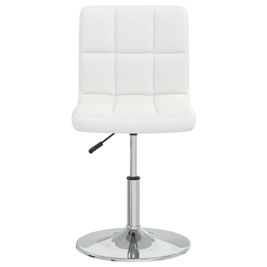 Cadeiras de jantar 4 pcs couro artificial branco