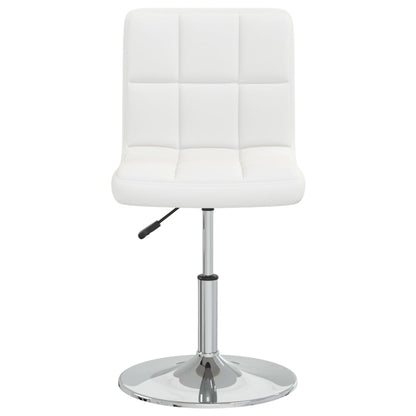 Cadeiras de jantar 4 pcs couro artificial branco