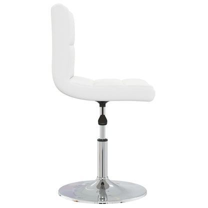 Cadeiras de jantar 4 pcs couro artificial branco