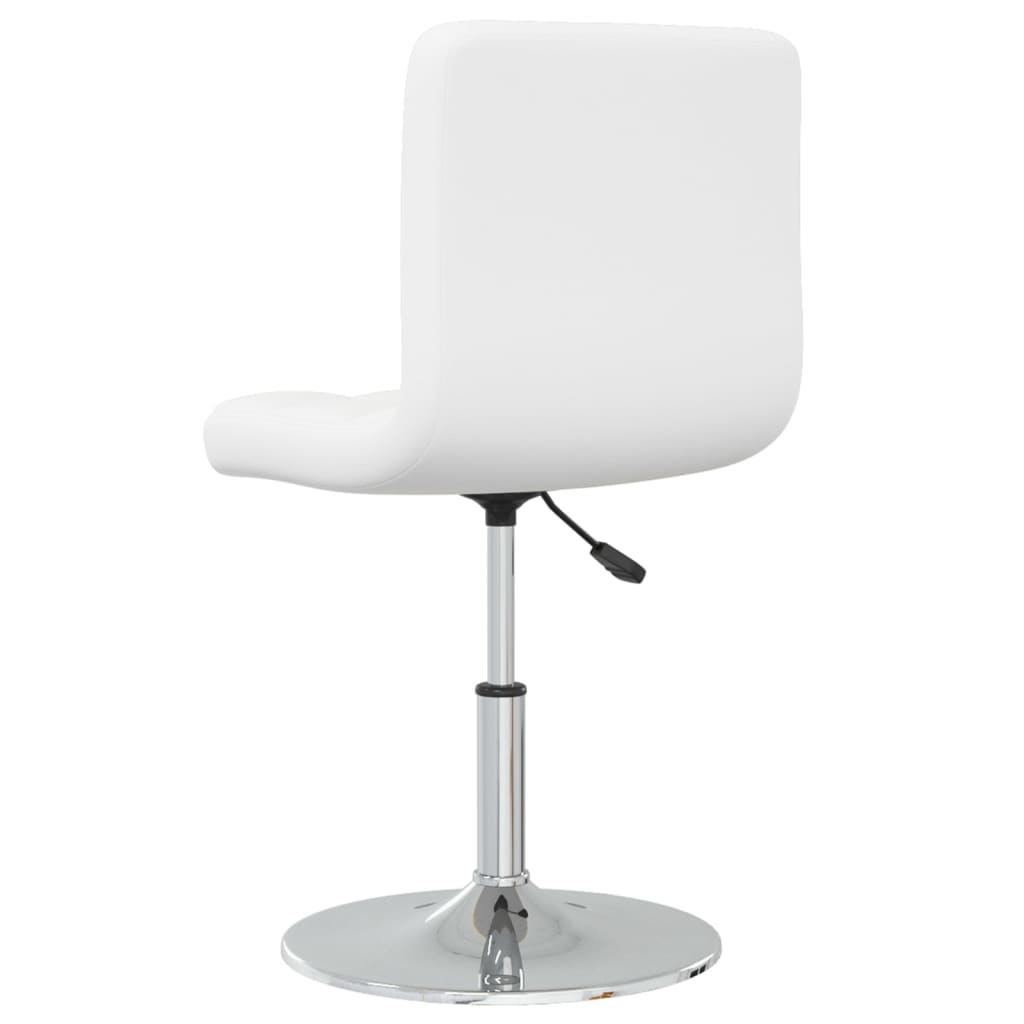 Cadeiras de jantar 4 pcs couro artificial branco