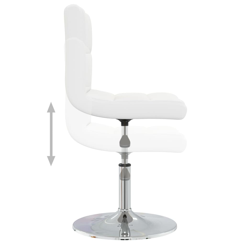 Cadeiras de jantar 4 pcs couro artificial branco