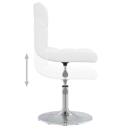 Cadeiras de jantar 4 pcs couro artificial branco