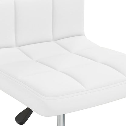 Cadeiras de jantar 4 pcs couro artificial branco