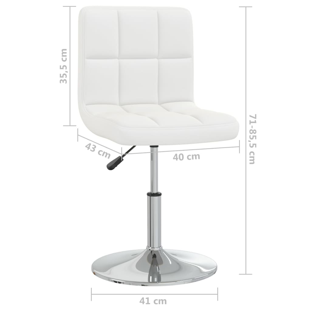 Cadeiras de jantar 4 pcs couro artificial branco