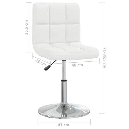 Cadeiras de jantar 4 pcs couro artificial branco