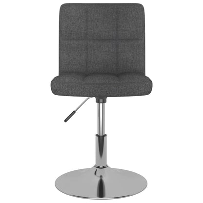 Cadeiras de jantar giratórias 2 pcs tecido cinzento-escuro