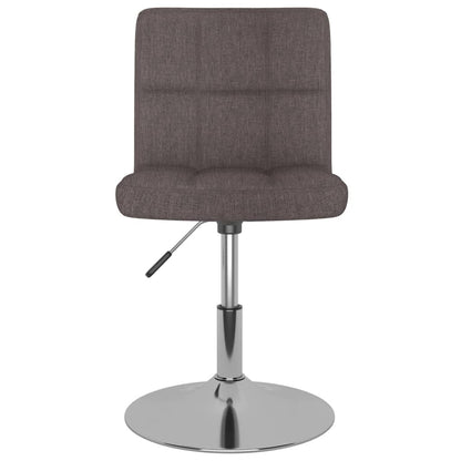 Cadeiras de jantar giratórias 2 pcs tecido cinzento-acastanhado
