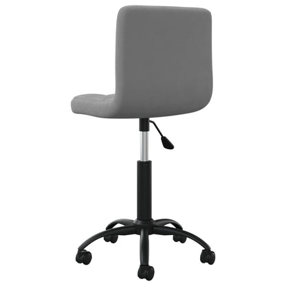Cadeira de escritório giratória veludo cinzento-escuro