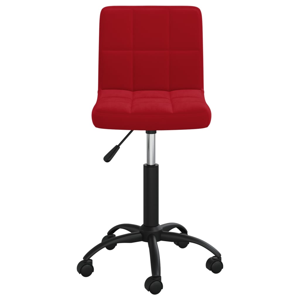 Cadeiras de jantar giratórias 2 pcs veludo vermelho tinto