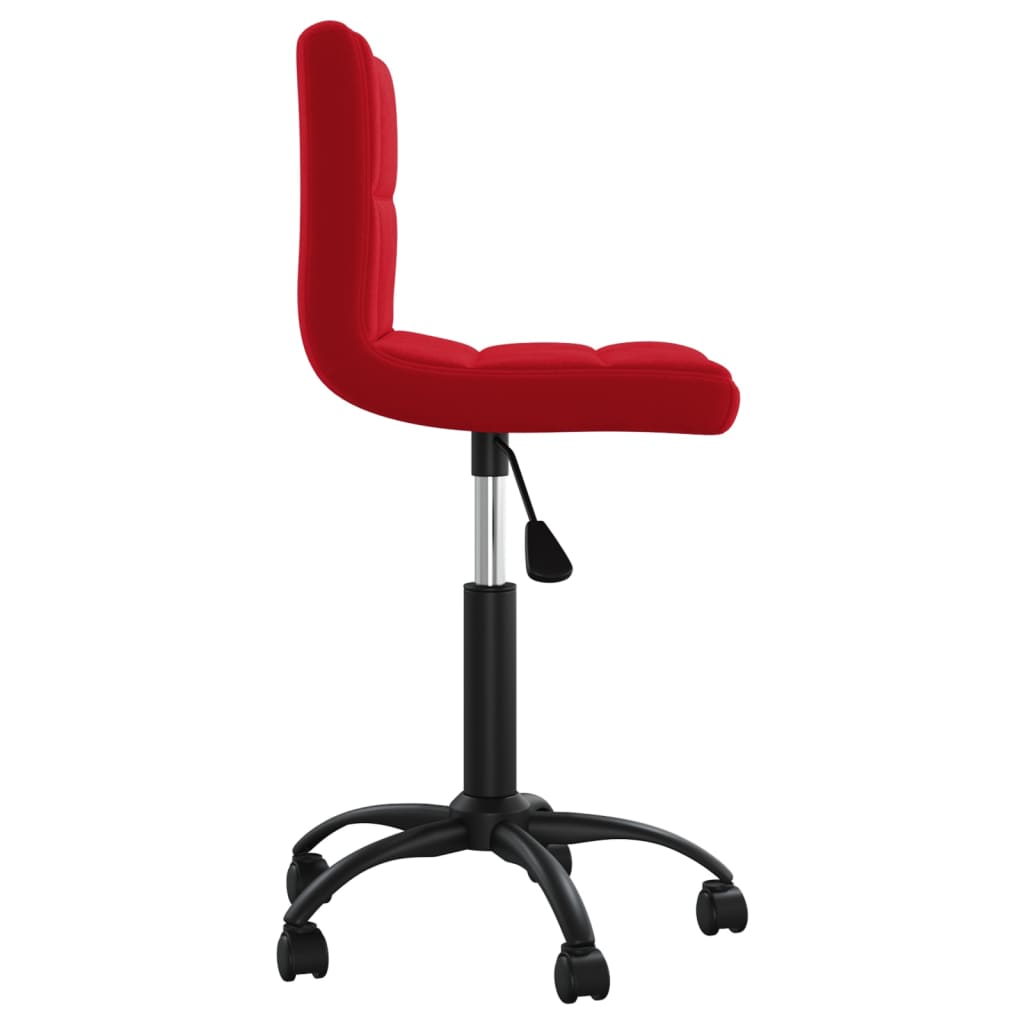 Cadeiras de jantar giratórias 2 pcs veludo vermelho tinto