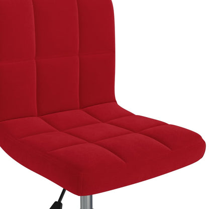 Cadeiras de jantar giratórias 2 pcs veludo vermelho tinto