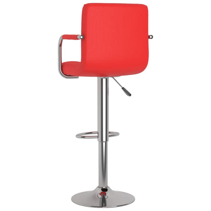 Bancos de bar 2 pcs couro artificial vermelho