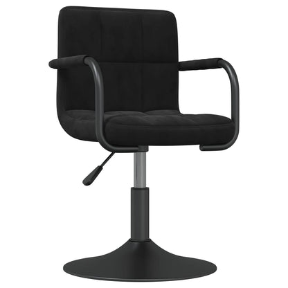 Cadeiras de jantar giratórias 2 pcs veludo preto