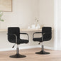 Cadeiras de jantar giratórias 2 pcs veludo preto